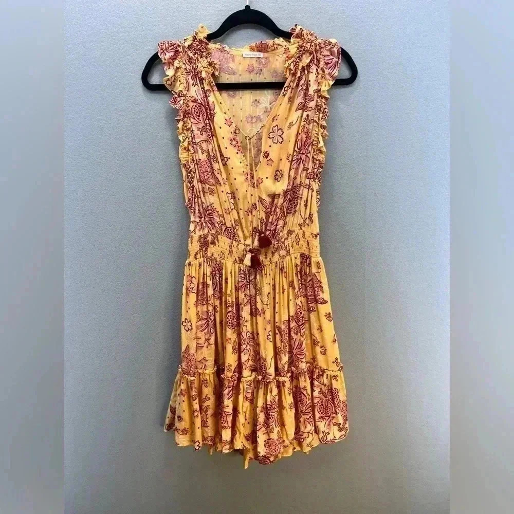 Poupette St Barth Triny Dress, Cover up, resort wear, Tassels, floral 🦋
